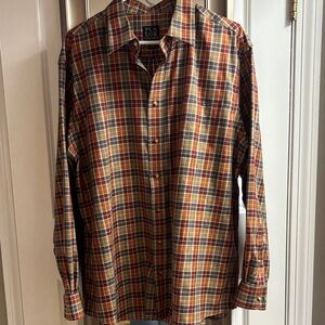 Jos. A. Bank Multicolor Plaid Button Down Shirt traveler collection